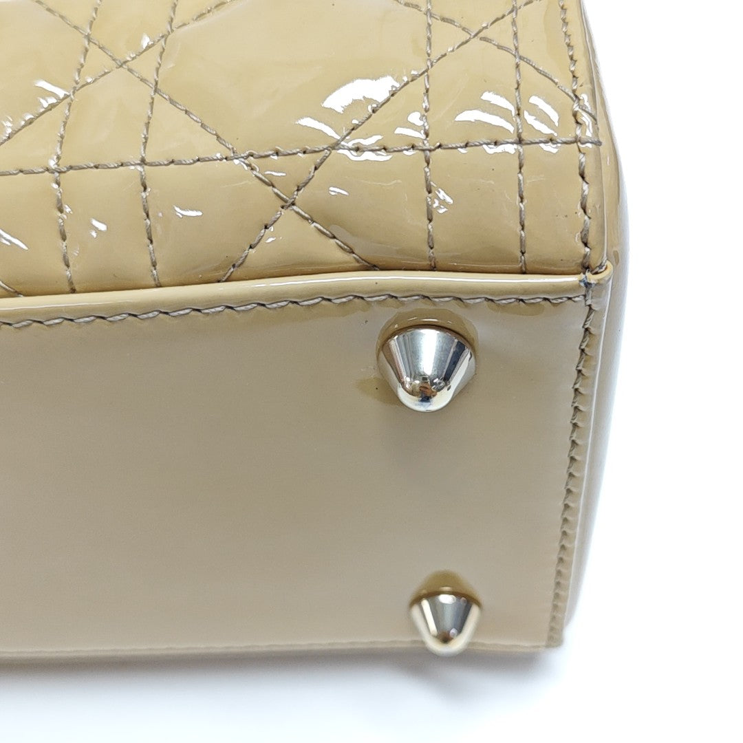 Lady Dior Large Cannage Lambskin Yellow