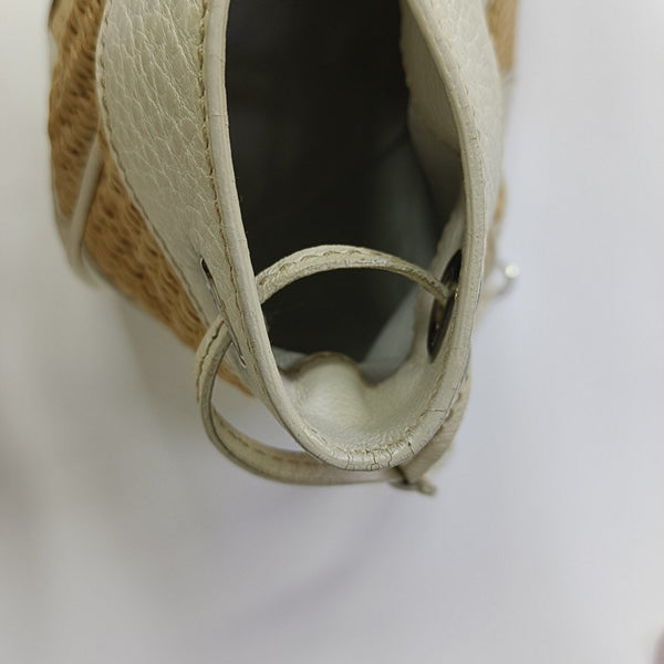 Straw Shoulder Bag Beige