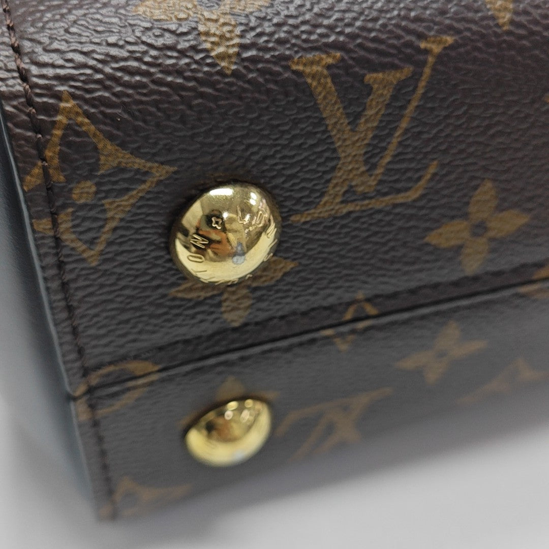 CLUNY BB Monogram Coated Canvas Brown