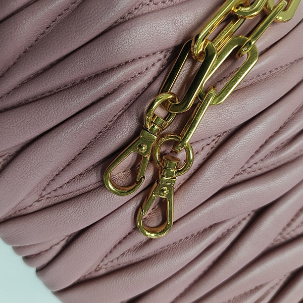 Quilted Lambskin Shoulder Bag Pink