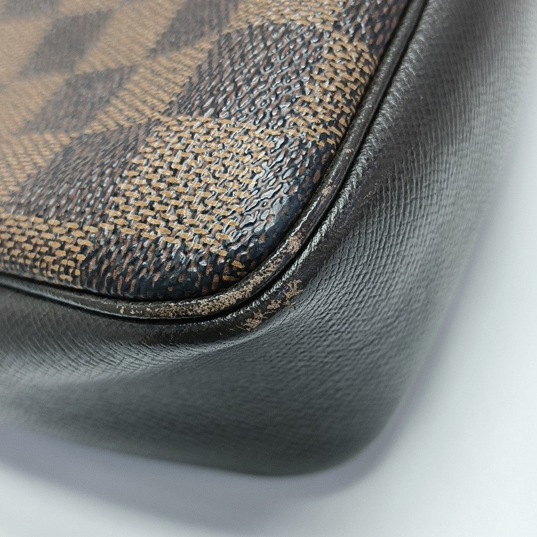 TROUSSE MAKE UP Damier Ebene Coated Canvas Brown