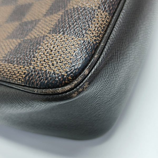 TROUSSE MAKE UP Damier Ebene Coated Canvas Brown