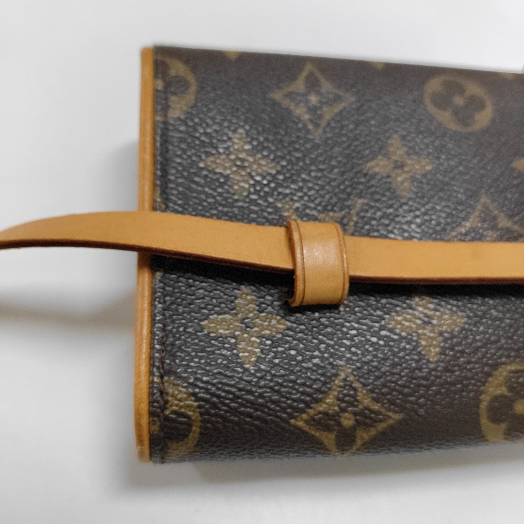 FLORENTINE Monogram Coated Canvas Brown