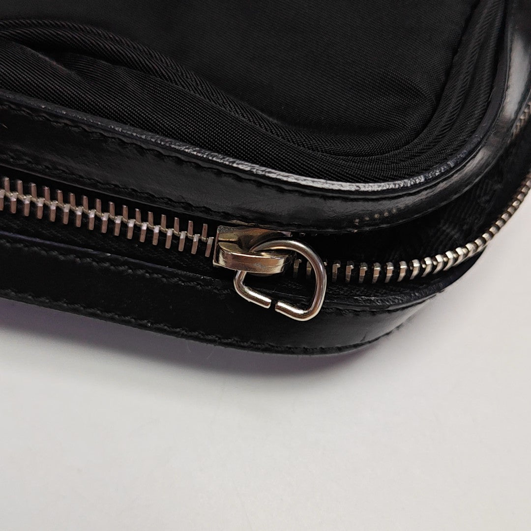 Nylon Top Handle Bag Black