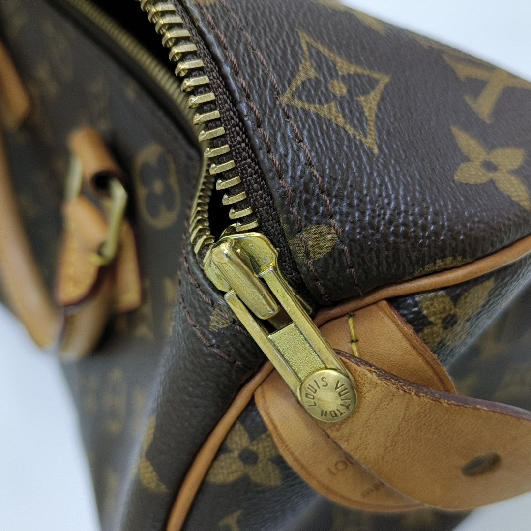 SPEEDY 30 Monogram Coated Canvas Brown