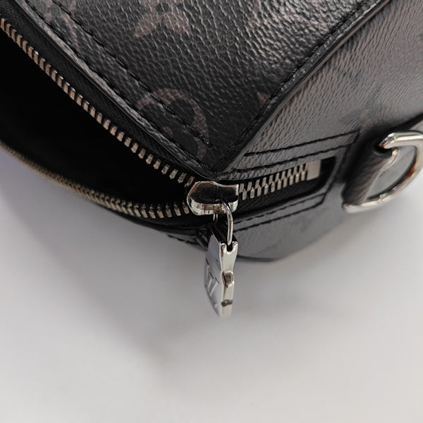KEEPALL Monogram Coated Canvas Black