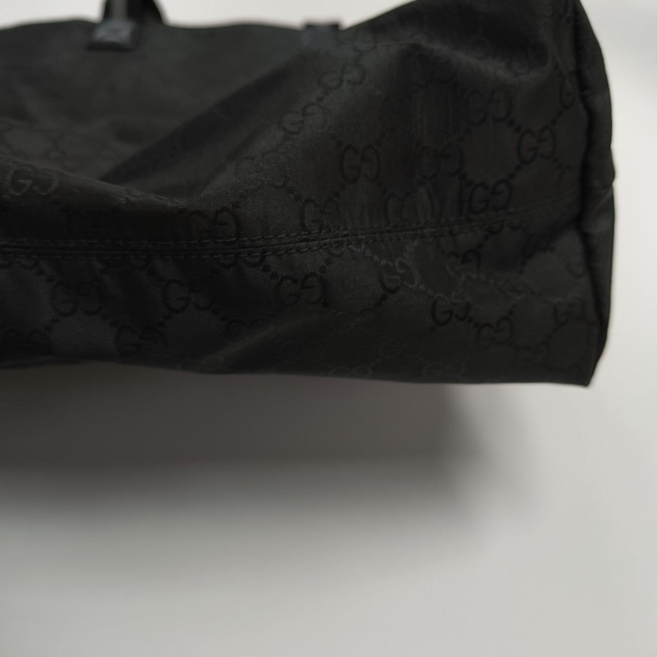 Monogram Nylon Tote Bag Black