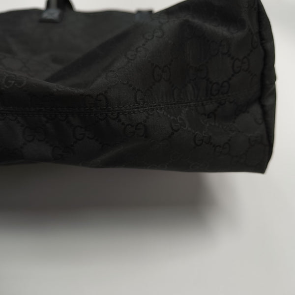 Monogram Nylon Tote Bag Black