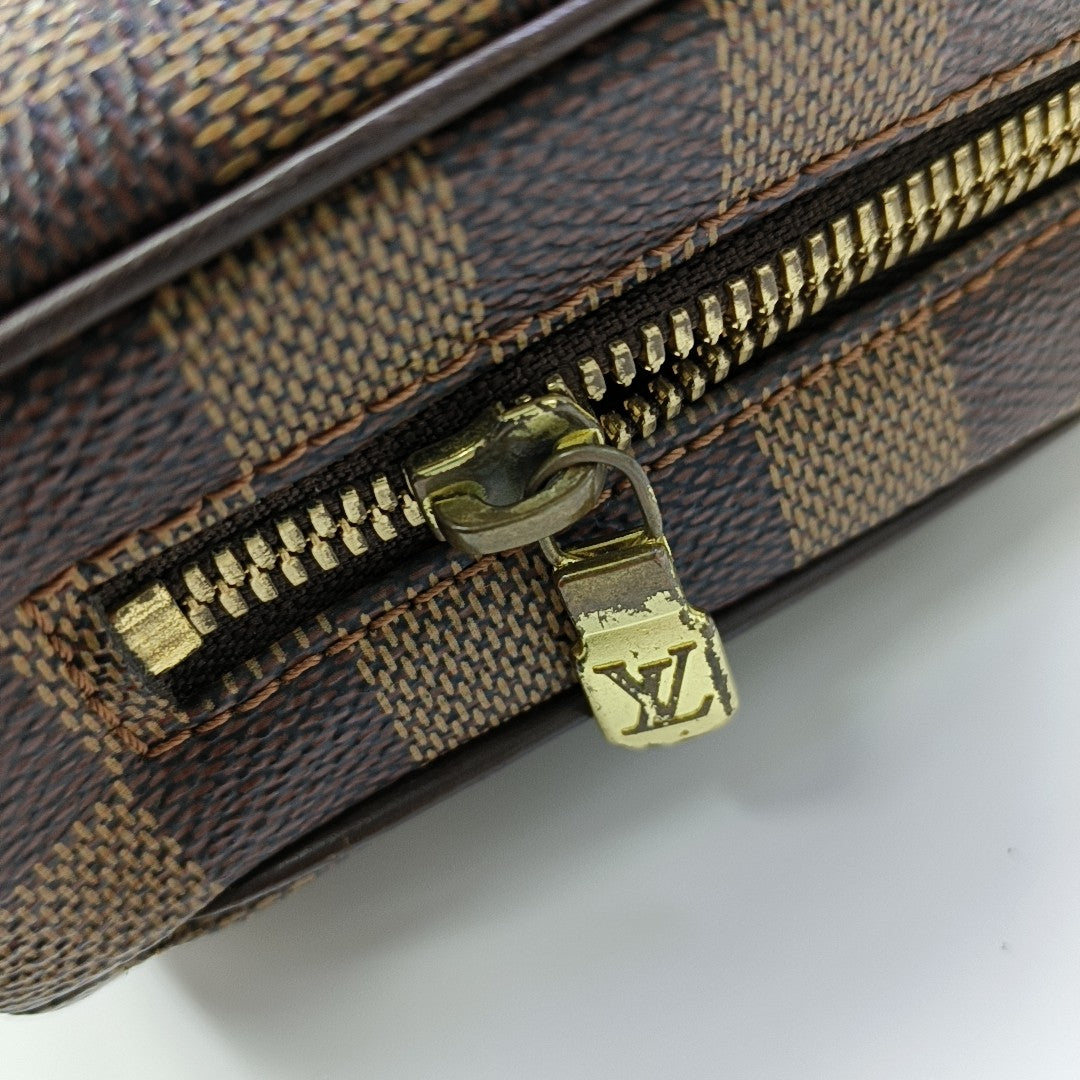 SARRIA Mini Damier Ebene Coated Canvas Brown