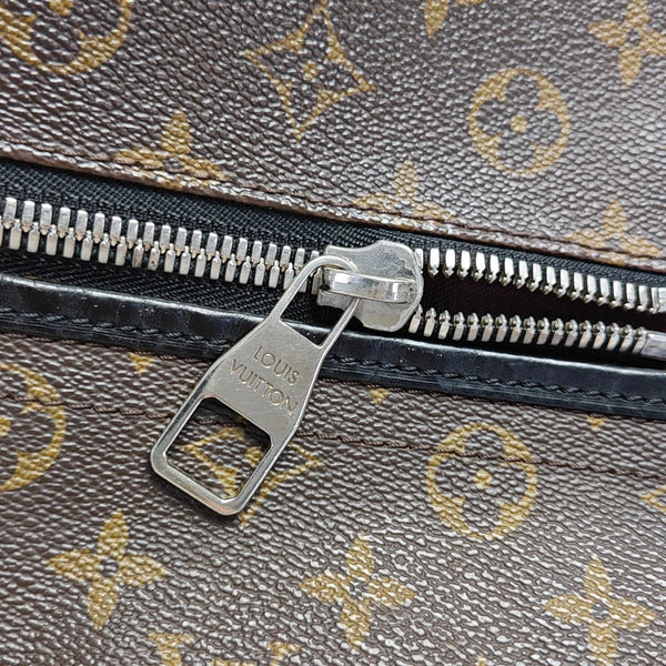 BASS MM Monogram Coated Canvas Brown