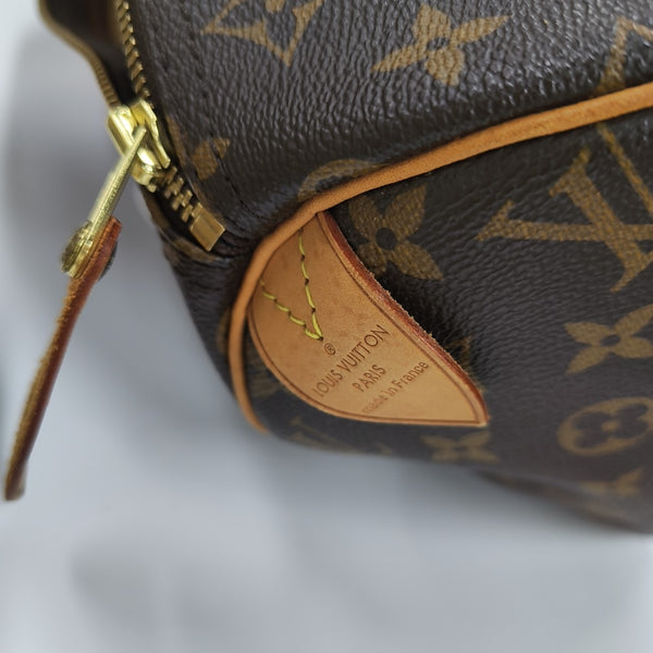 SPEEDY 30 Monogram Coated Canvas Brown