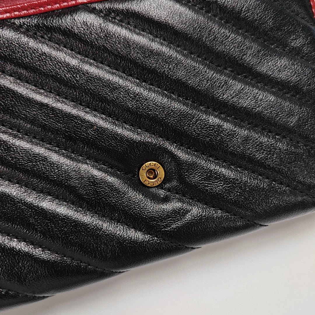 GG Marmont Mini Quilted Calfskin Black