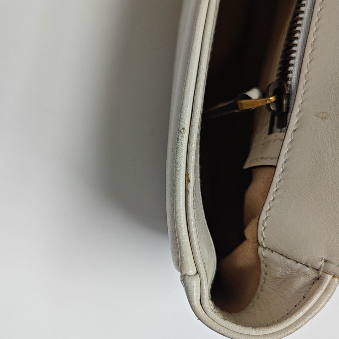 GG Marmont Medium Quilted Calfskin White