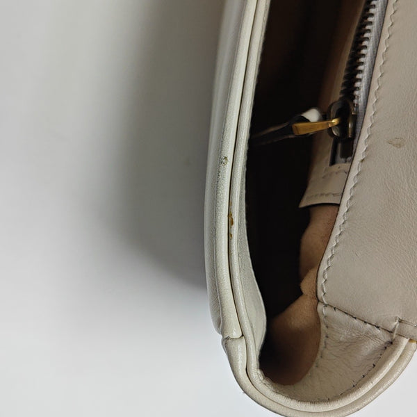 GG Marmont Medium Quilted Calfskin White