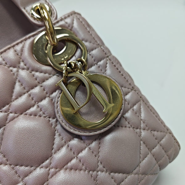 Lady Dior Mini Cannage Lambskin Pink