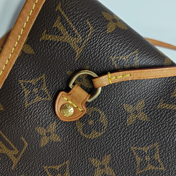 NEVERFULL MM Monogram Coated Canvas Brown