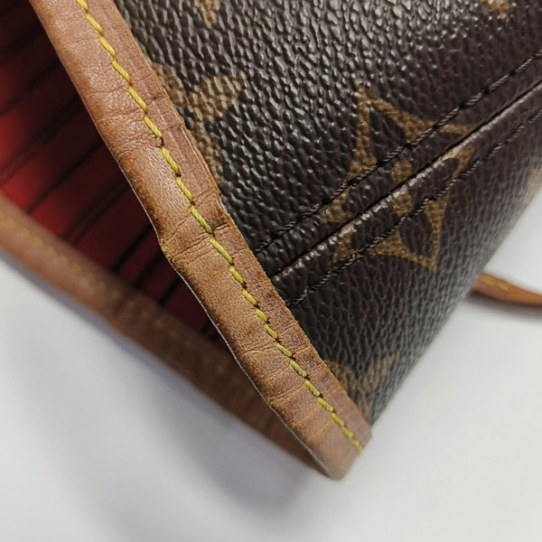 NEVERFULL MM Monogram Coated Canvas Brown
