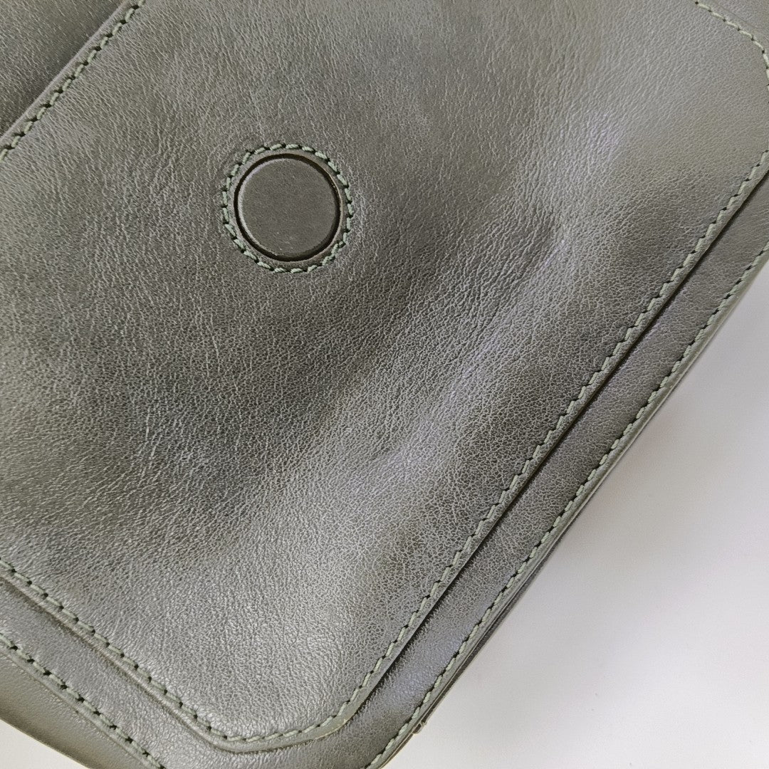 Calfskin Shoulder Bag Gray