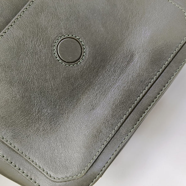 Calfskin Shoulder Bag Gray