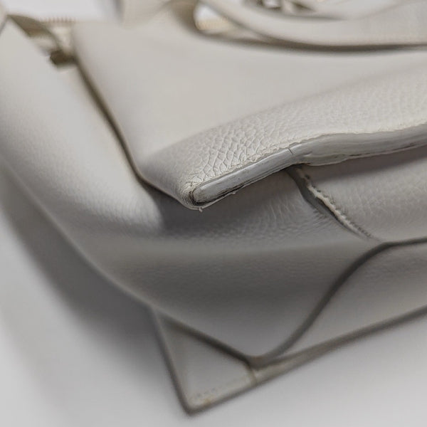 TRI FOLD Calfskin White