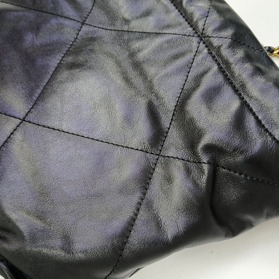 CHANEL 22 Mini Quilted Calfskin Black