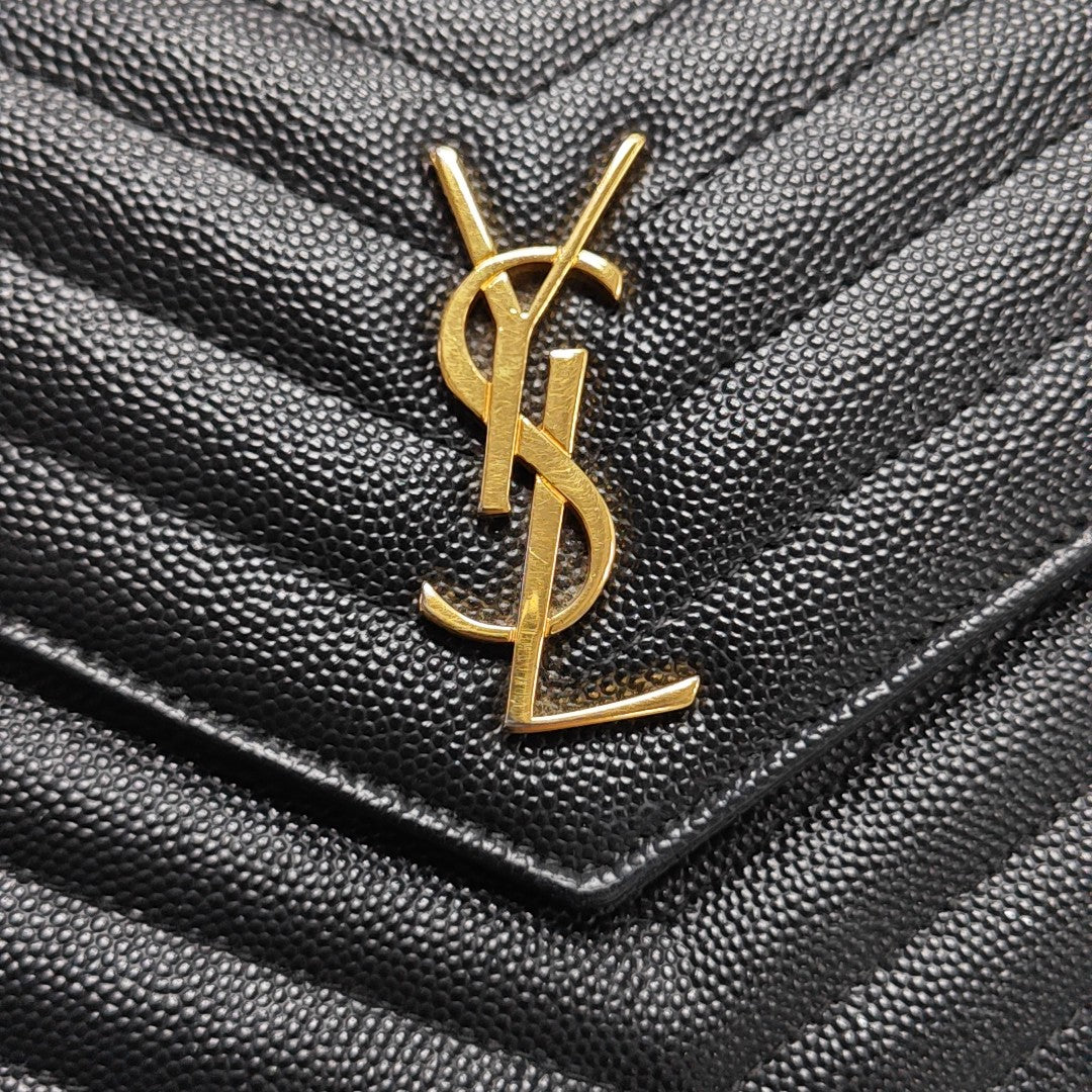MONOGRAM Chevron Calfskin Black