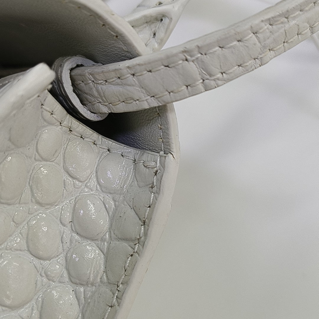 Hourglass Mini Calfskin White
