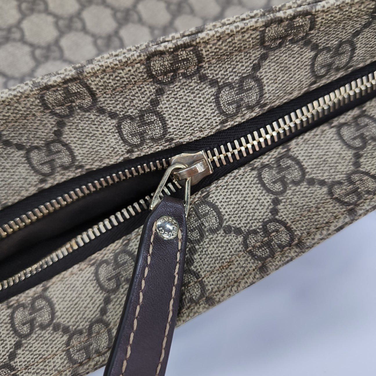 Monogram Coated Canvas Shoulder Bag Beige