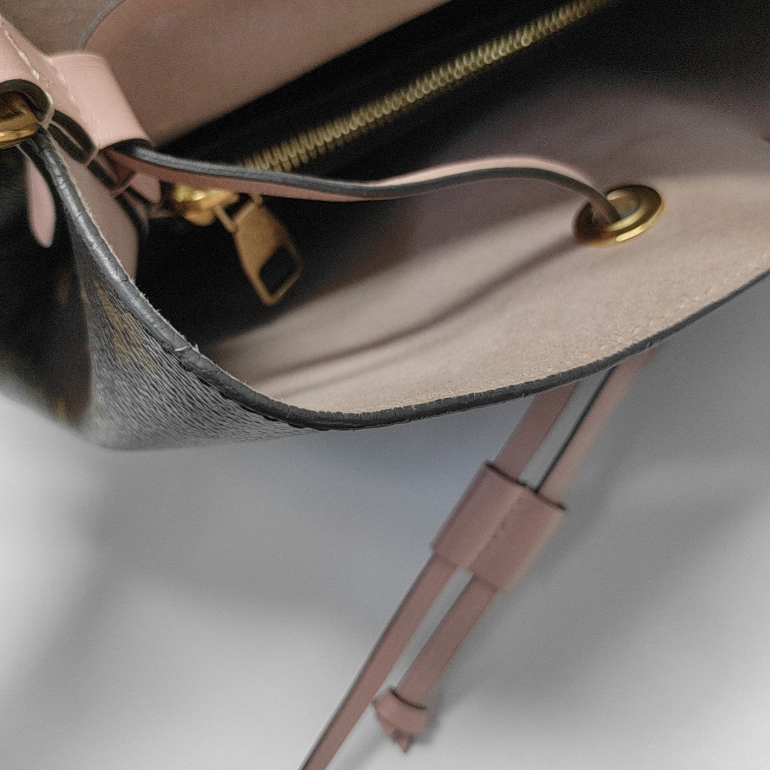 NÉONOÉ MM Monogram Coated Canvas Brown