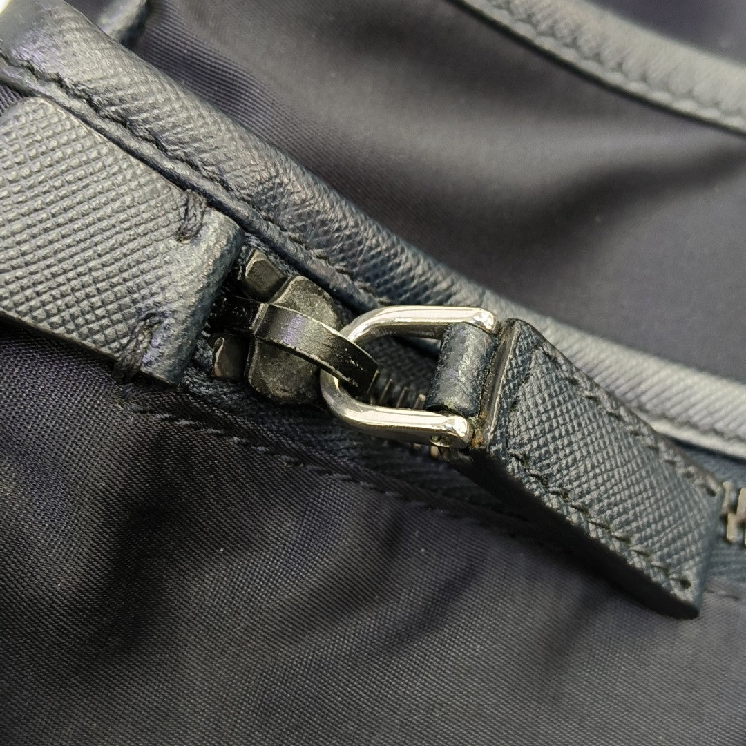 Nylon Shoulder Bag Blue