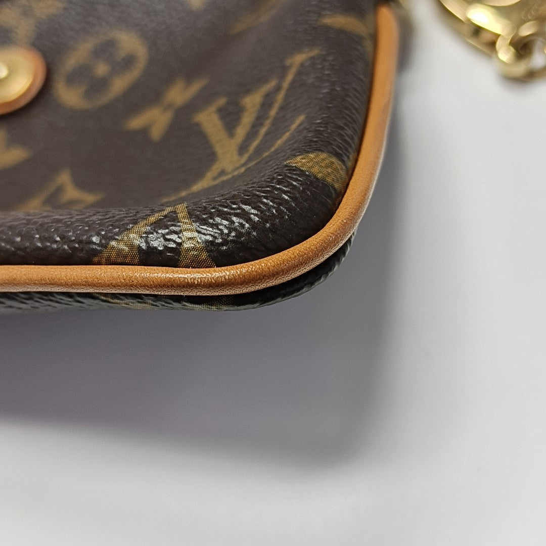 VINTAGE MILLA MM Monogram Coated Canvas Brown
