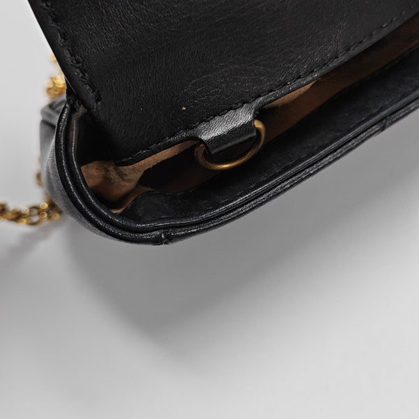GG Marmont Mini Quilted Calfskin Black