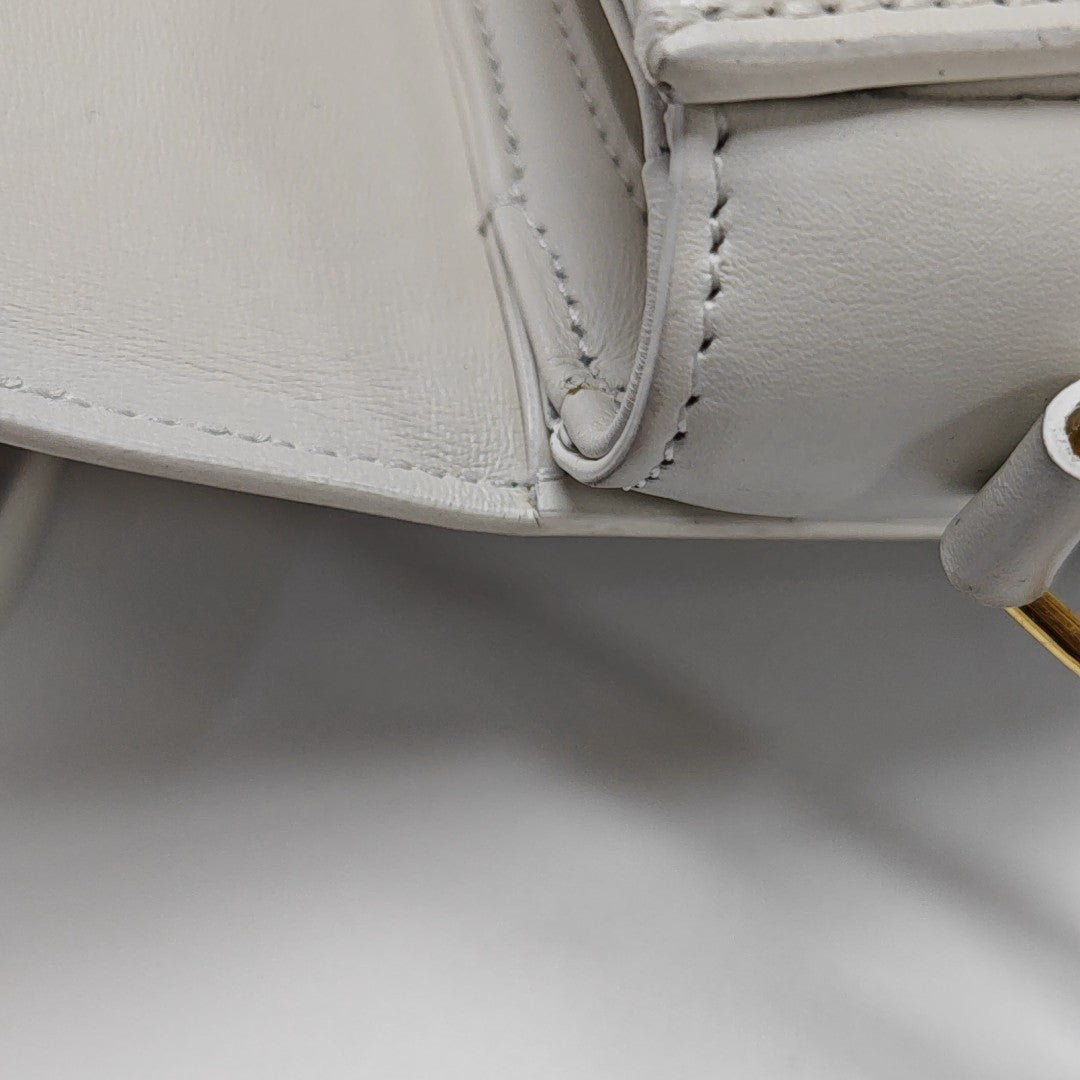 TRIOMPHE Small Coated Canvas White
