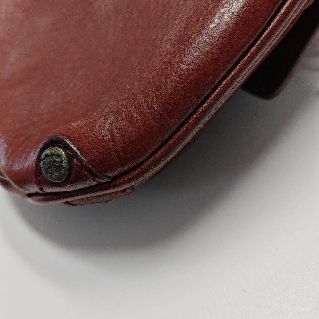 Calfskin Top Handle Bag Brown