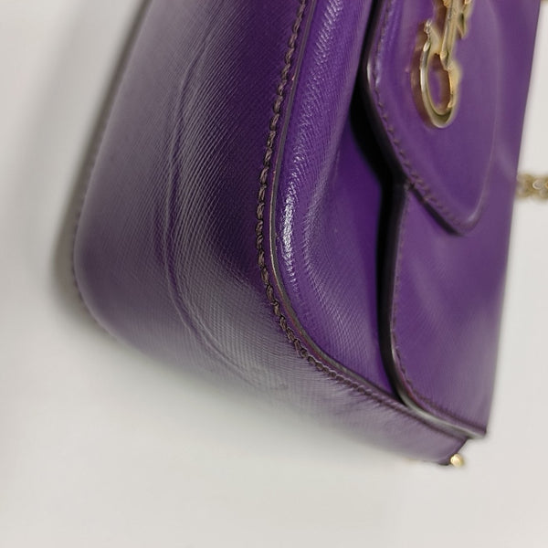 Calfskin Shoulder Bag Purple