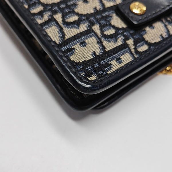 30 Montaigne Mini Oblique Canvas Blue