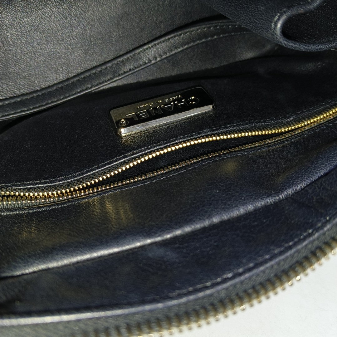 GABRIELLE Small Python Black