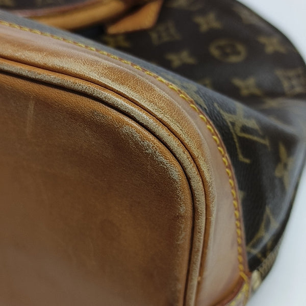 ALMA PM Monogram Coated Canvas Brown