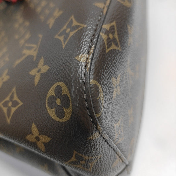 NÉONOÉ MM Monogram Coated Canvas Brown