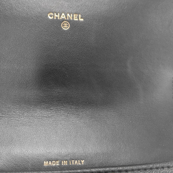 BOY CHANEL Mini Quilted Grained Calfskin Black