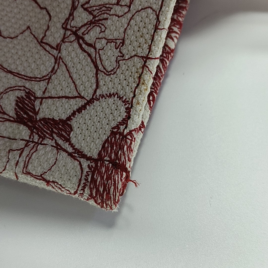 Book Tote Medium Fabric Red