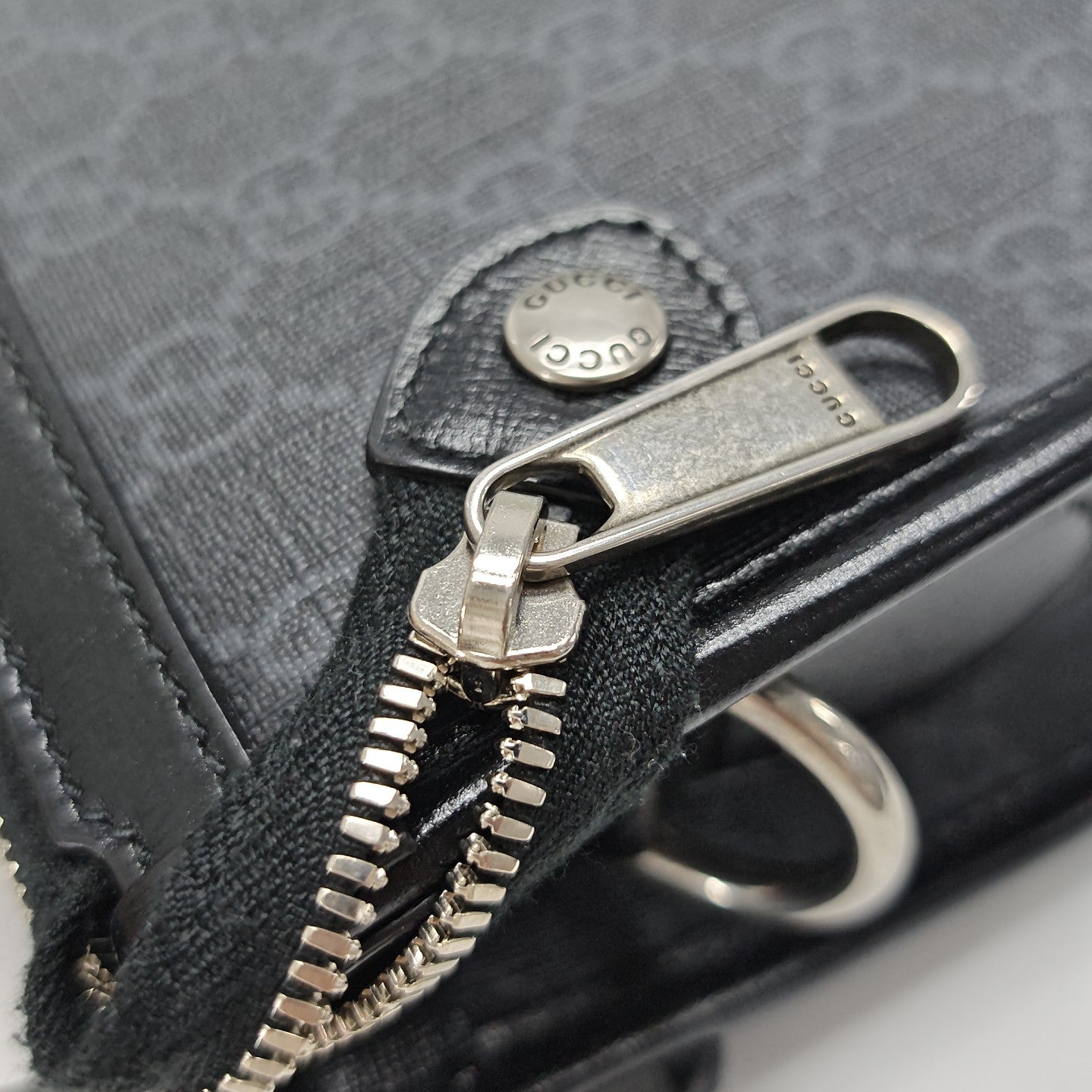 Monogram Calfskin Shoulder Bag Small Black