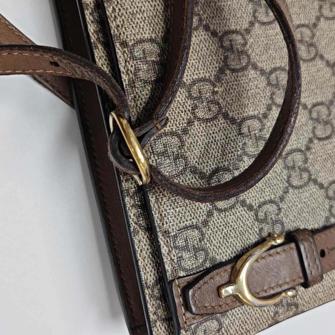 Monogram Coated Canvas Shoulder Bag Beige
