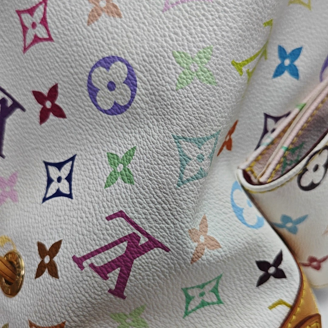 LV × TM NÉONOÉ MM Monogram Coated Canvas White