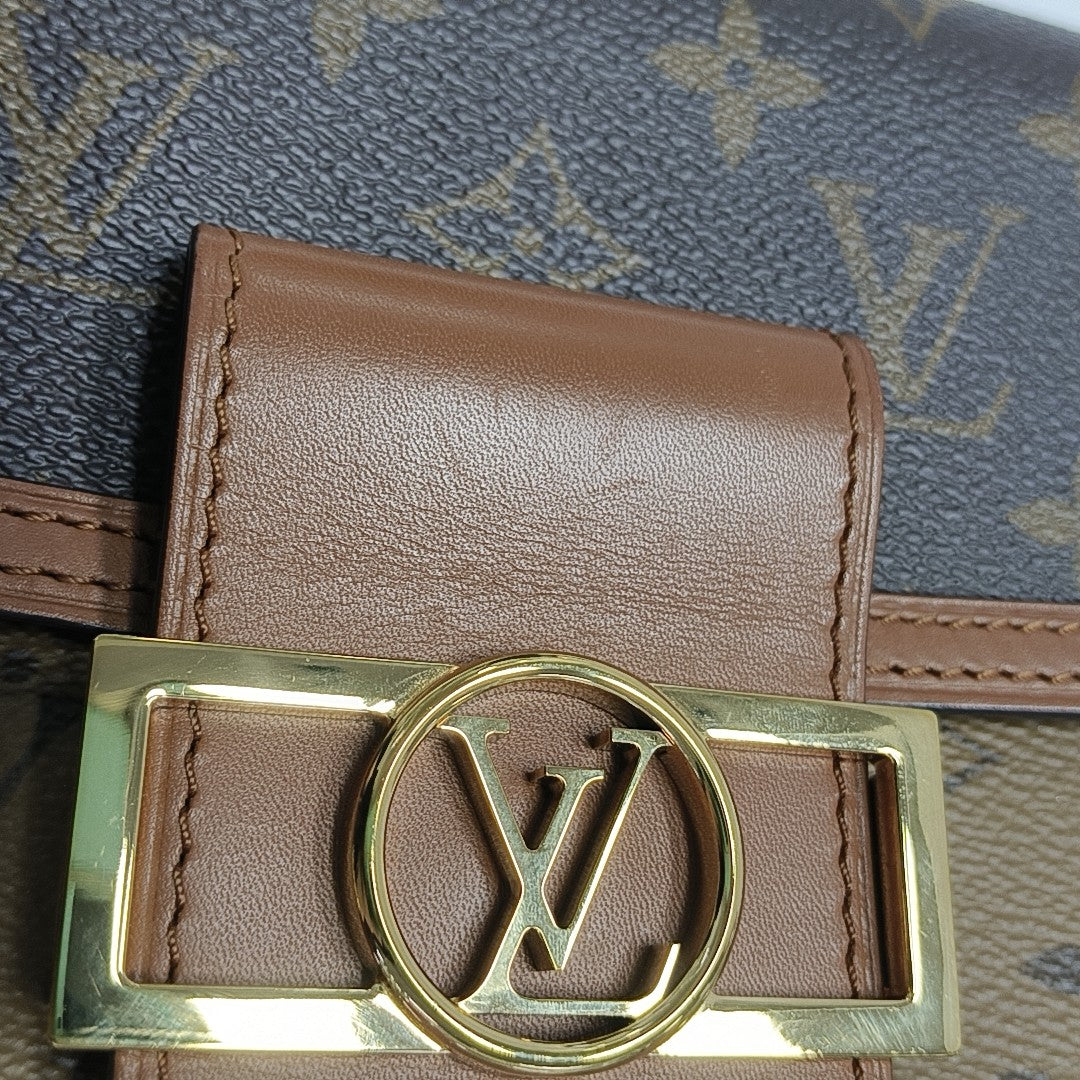DAUPHINE Mini Monogram Coated Canvas Brown