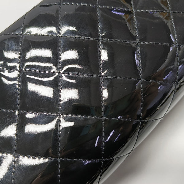 Quilted Patent Leather Black