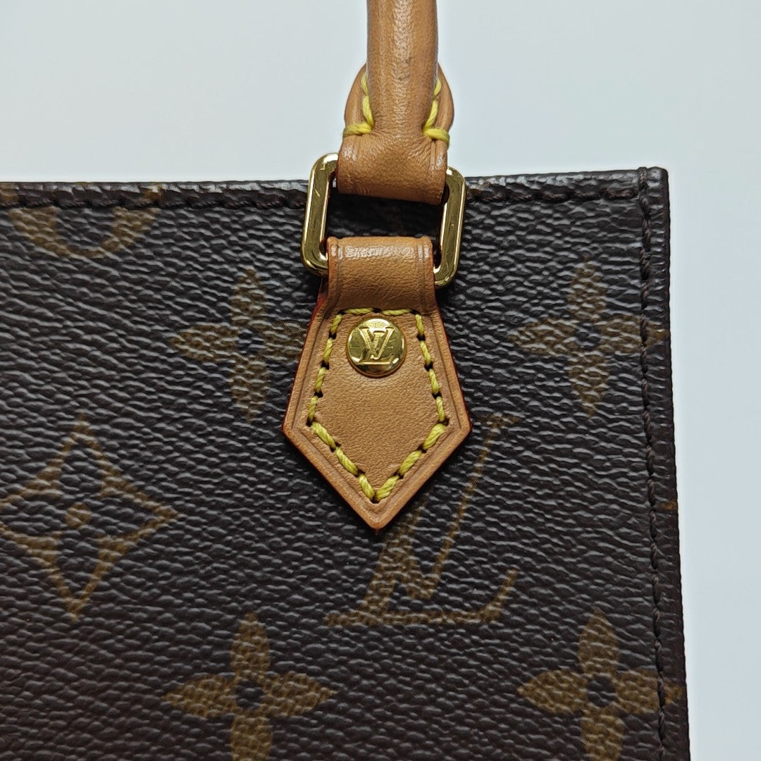 SAC PLAT Mini Monogram Coated Canvas Brown