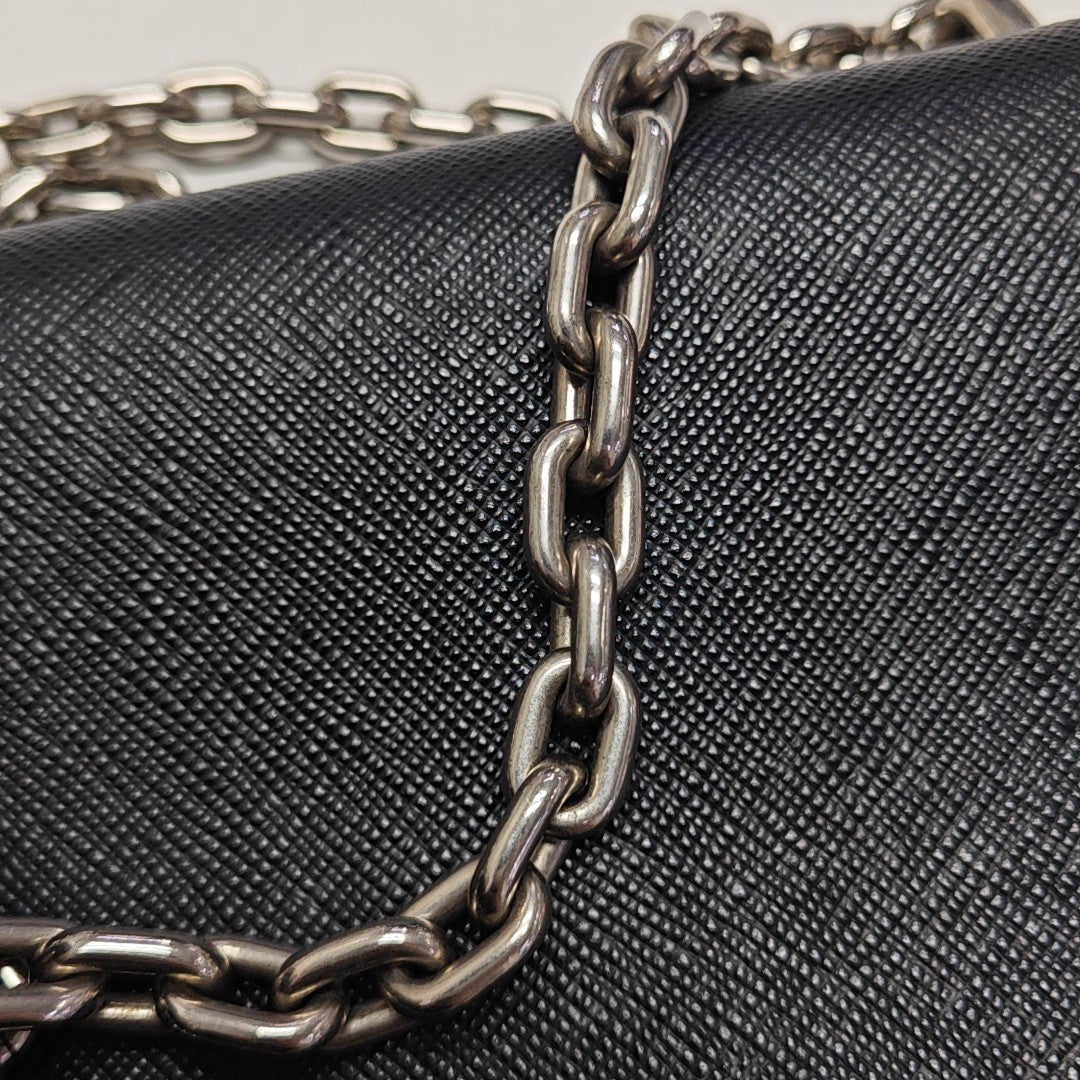 Calfskin Shoulder Bag Black