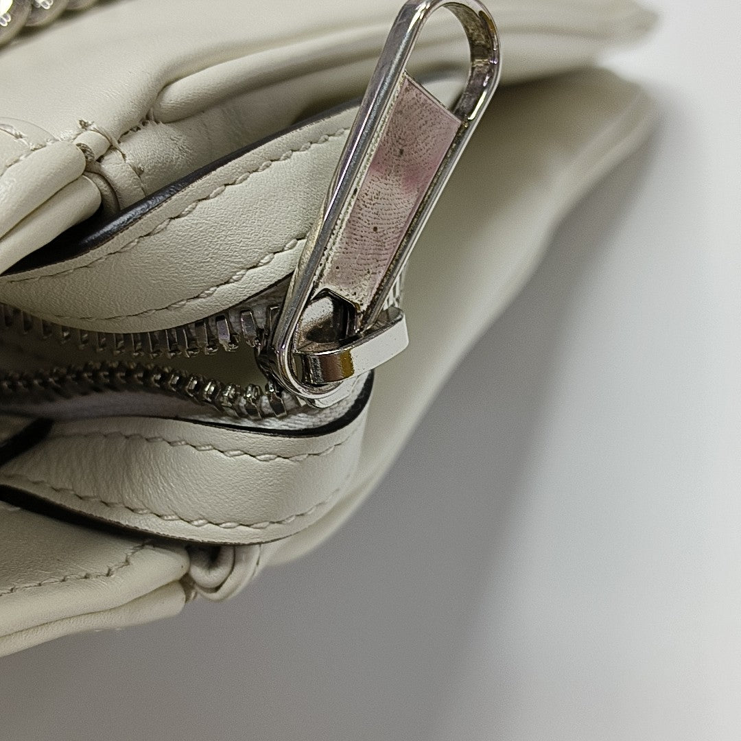 Calfskin Shoulder Bag White