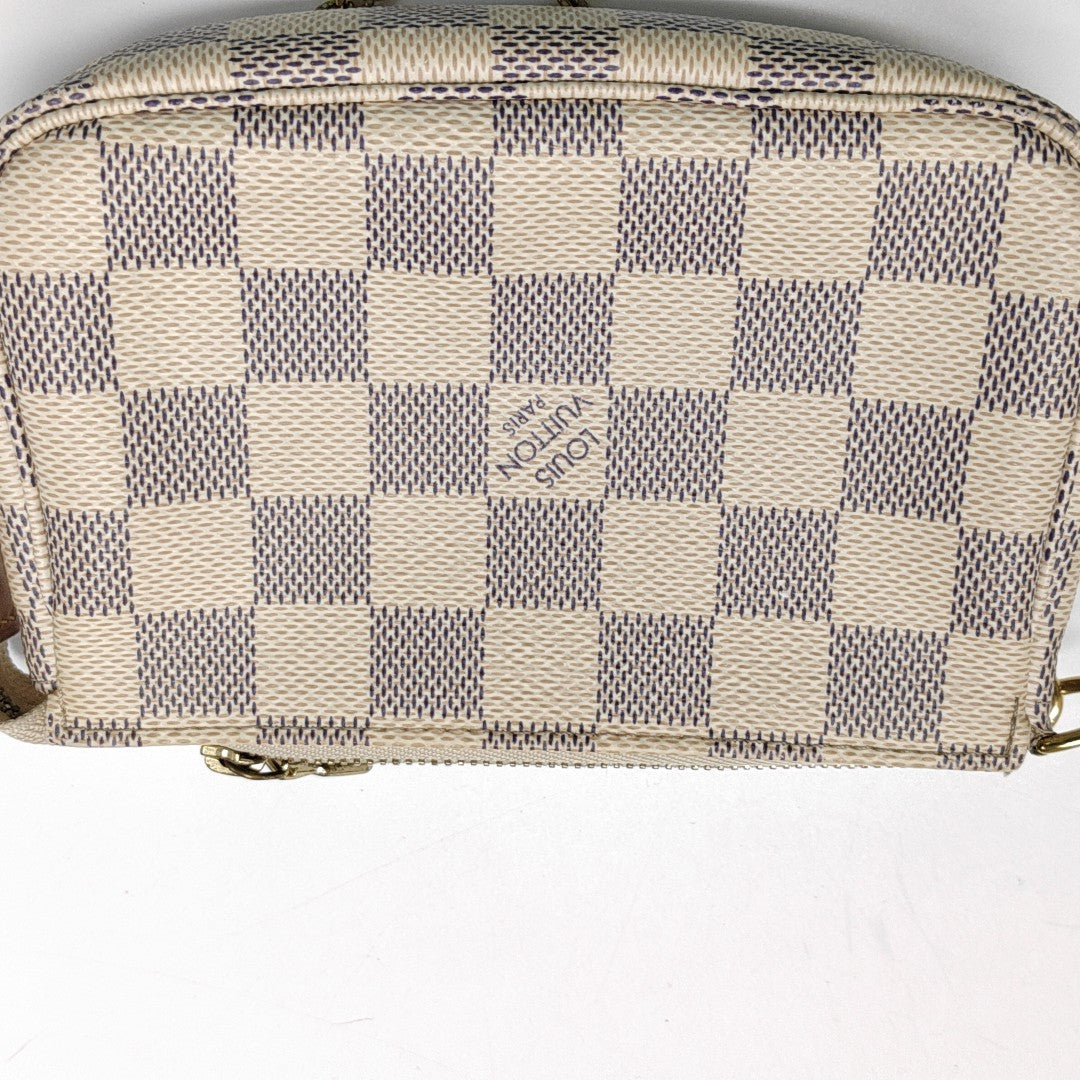 ACCESSOIRES Mini Damier Azur Coated Canvas White